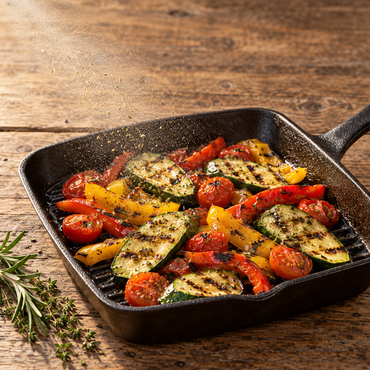 Cooking spray Italian herbs over gegrilde groenten