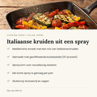 Cooking spray Italian herbs voordelen