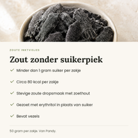 Zoute inktvisjes: minder dan 1 gram suiker per zakje