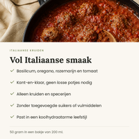 Italiaanse kruiden: basilicum, oregano, rozemarijn en tomaat