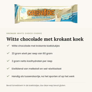 Grenade White Choco Cookie voordelen