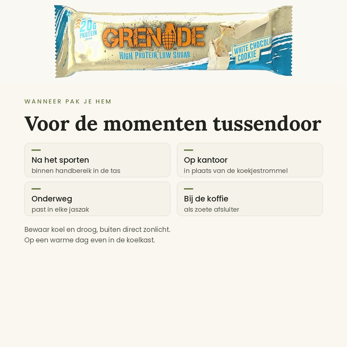 Grenade White Choco Cookie wanneer