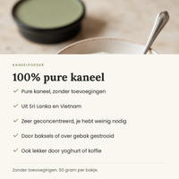 Kaneelpoeder: 100% pure kaneel uit Sri Lanka en Vietnam