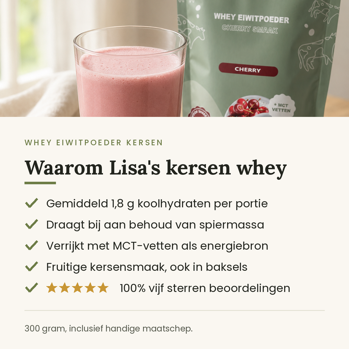 Waarom Lisa's kersen whey: voordelen op een rij