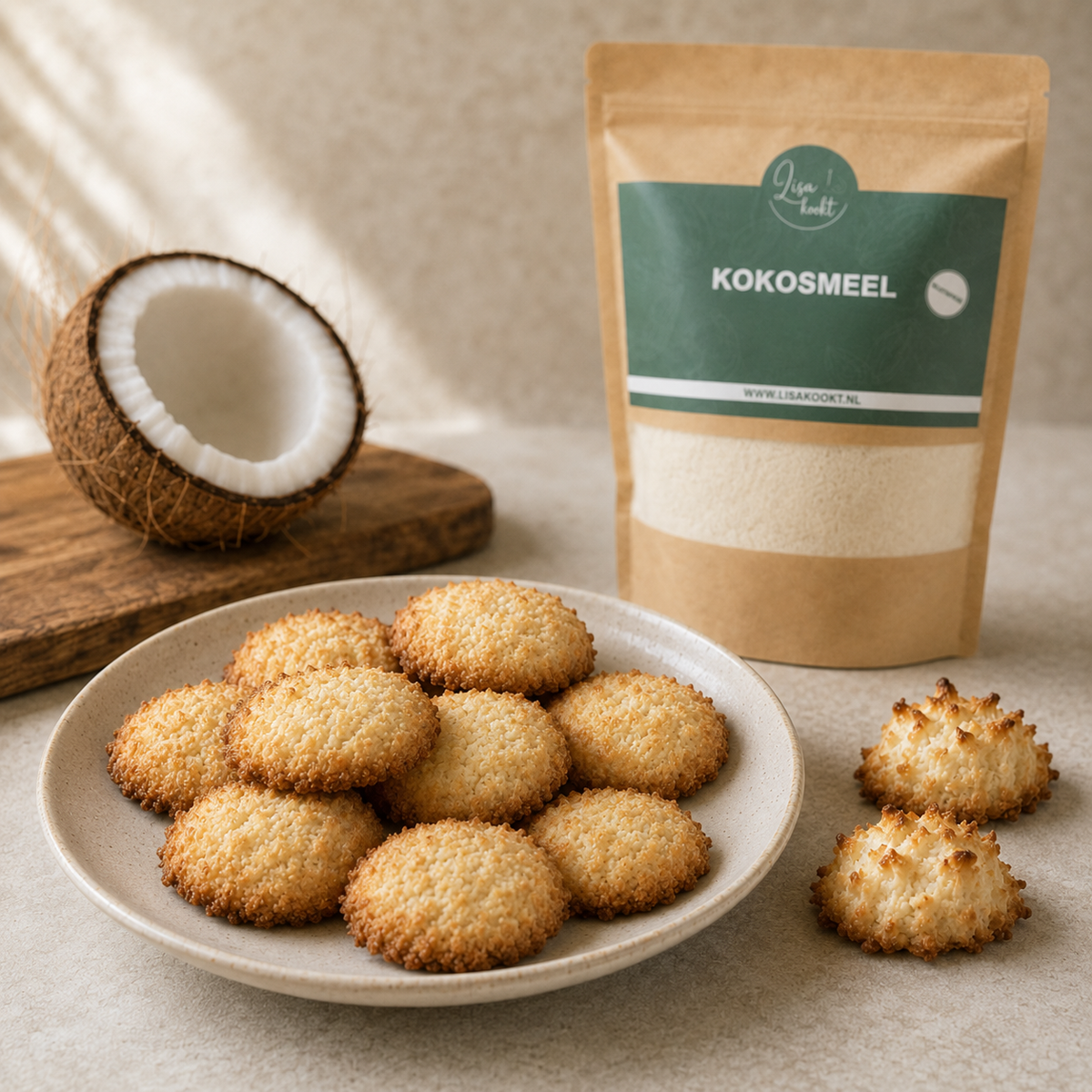 Koolhydraatarme kokoskoekjes en kokosmakronen