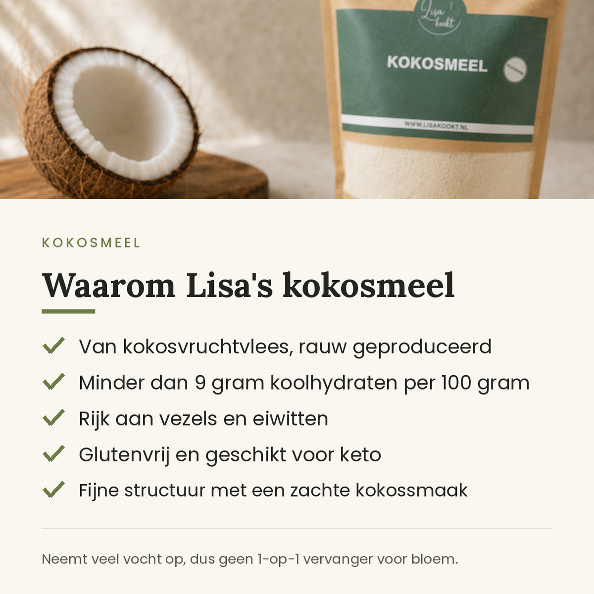 Voordelen kokosmeel Lisa Kookt