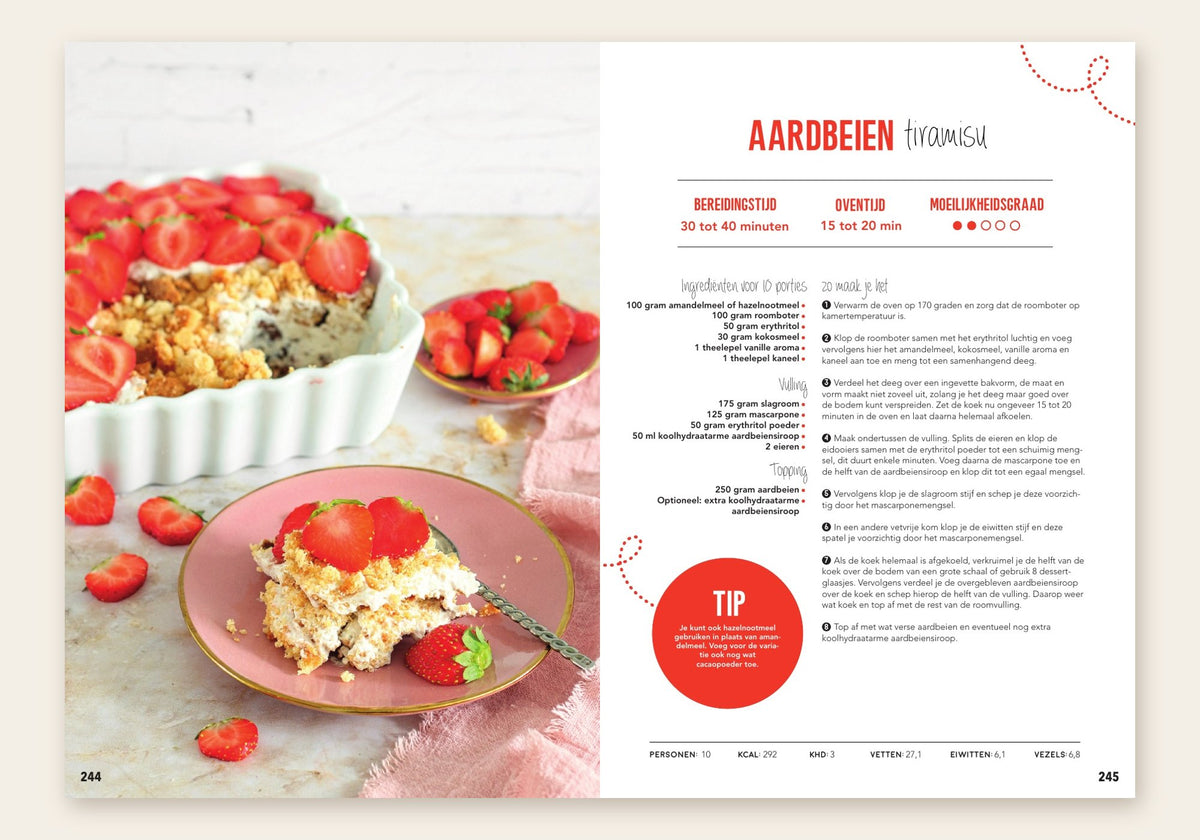 Lisa Bakt Koolhydraatarm: aardbeientiramisu