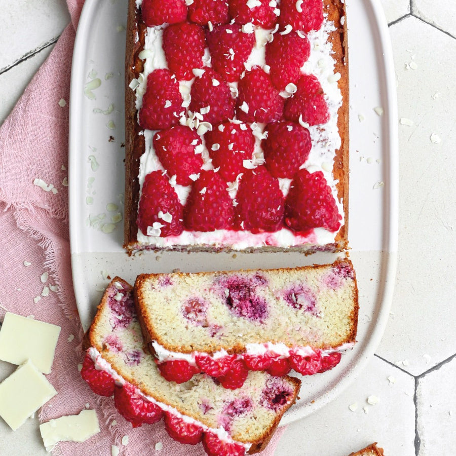 Vanillecake met frambozen