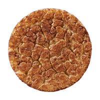 Losse linzenwafel met cacao van Leev van bovenaf gefotografeerd