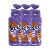 Zes rollen Leev Linzenwafels Cacao gestapeld, 6 x 130 gram