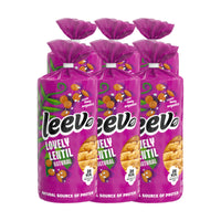 Zes rollen Leev Linzenwafels Naturel gestapeld, 6 x 100 gram