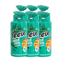 Zes rollen Leev Linzenwafels Rozemarijn gestapeld, 6 x 117 gram