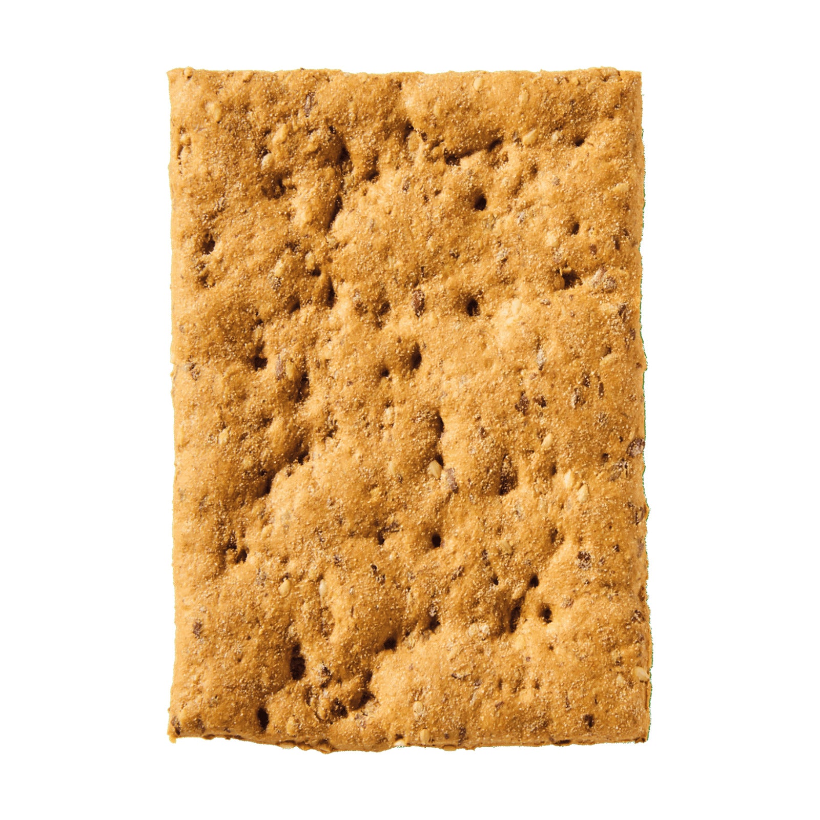Losse Leev cracker naturel van dichtbij met zichtbaar lijnzaad en sesamzaad