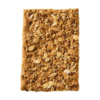 Structuur van de multiseed cracker van Leev in close-up met zaden en pitten