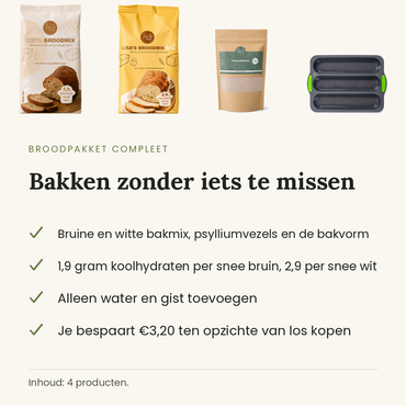 Broodpakket Compleet: bakmixen, vezels en de bakvorm