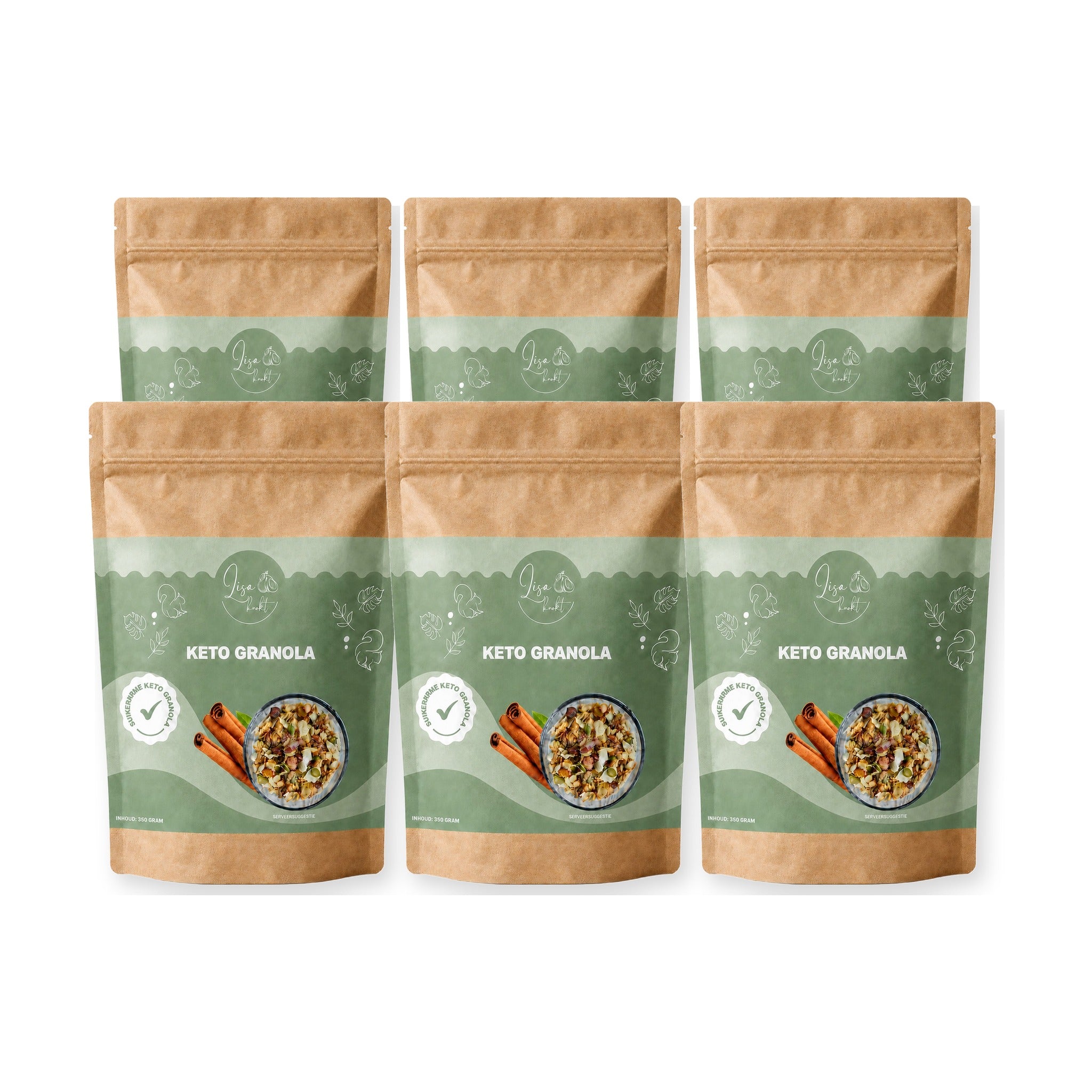 Keto Granola voordeelpakket met 6 zakken