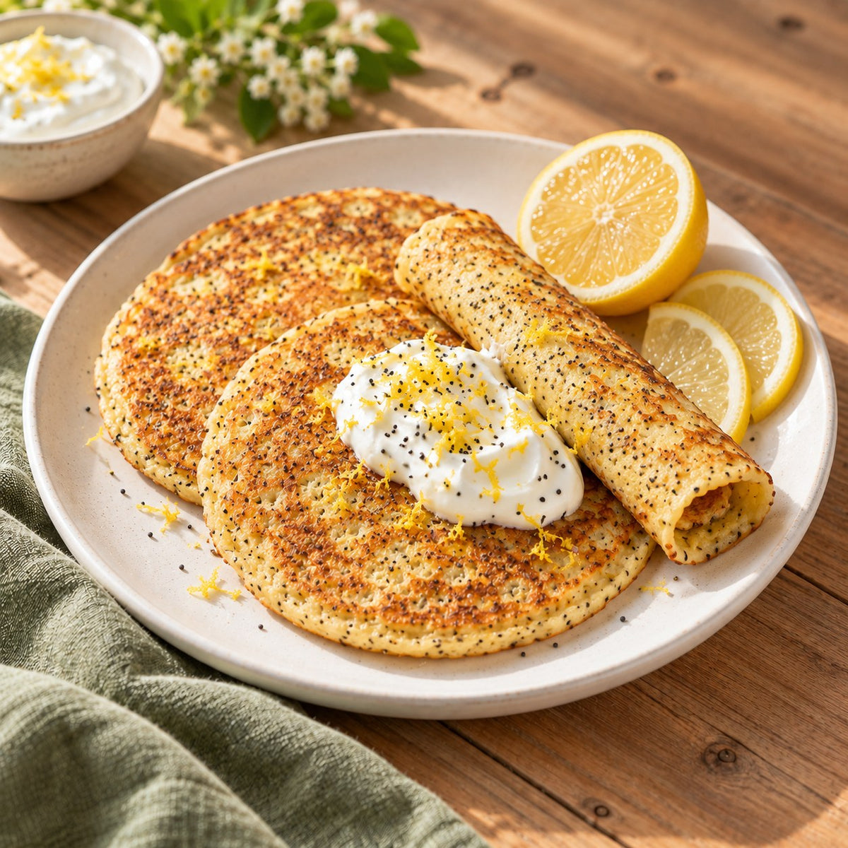 Uit het e-book: citroen-maanzaad pancakes
