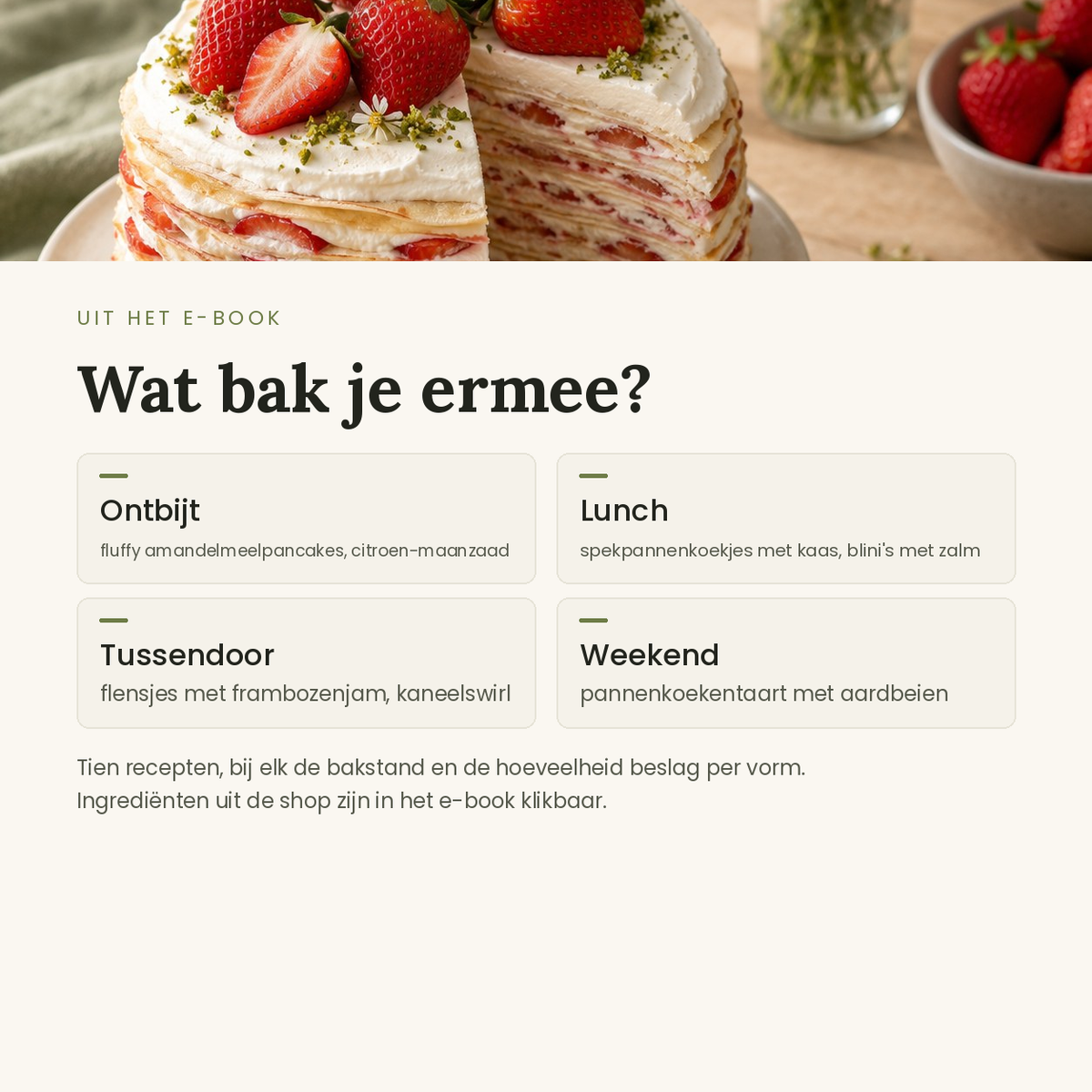 Uit het e-book: wat bak je ermee