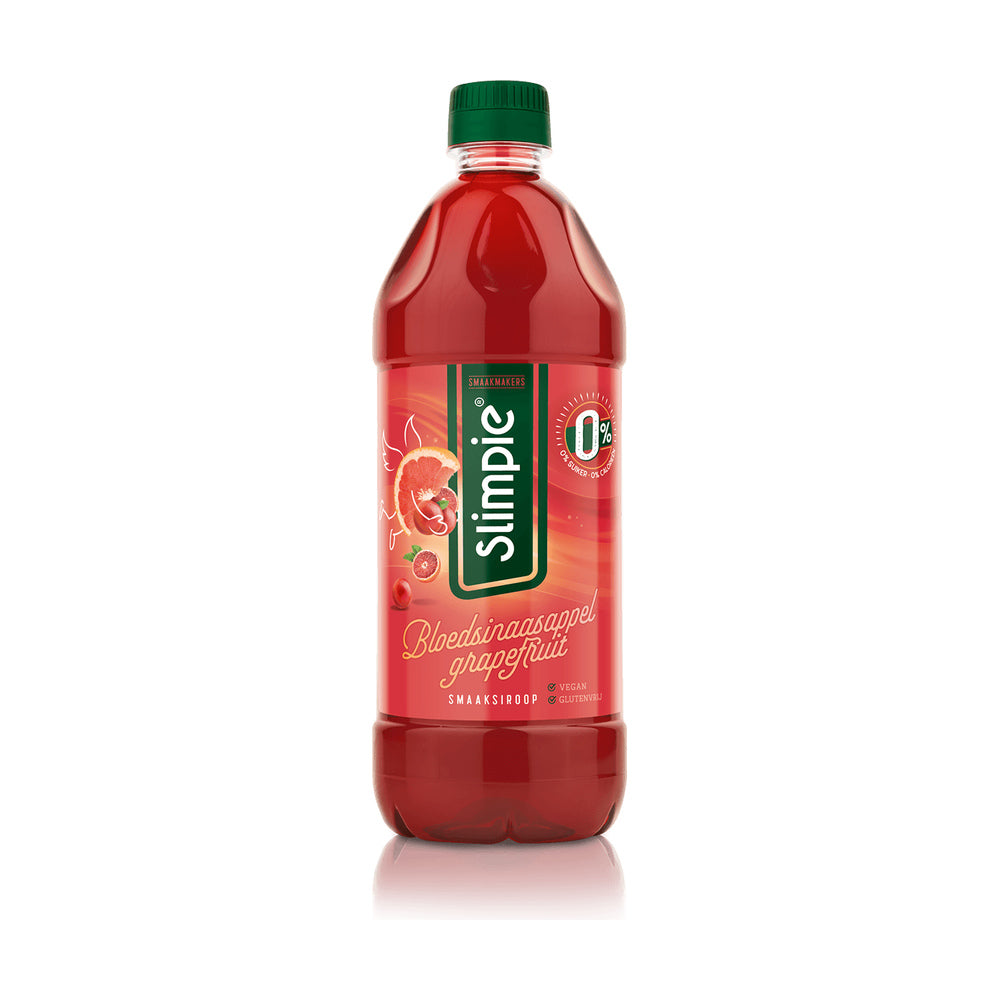 Slimpie Suikervrije siroop Bloedsinaasappel Grapefruit – 650 ml