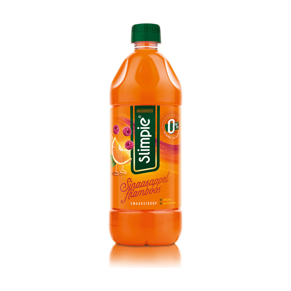 Slimpie Suikervrije siroop Sinaasappel Framboos – 650 ml