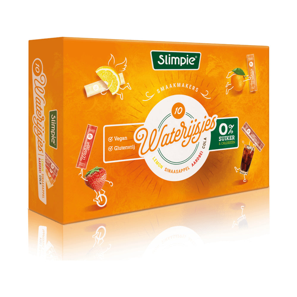Slimpie Suikervrije waterijsjes – 10 × 40 ml