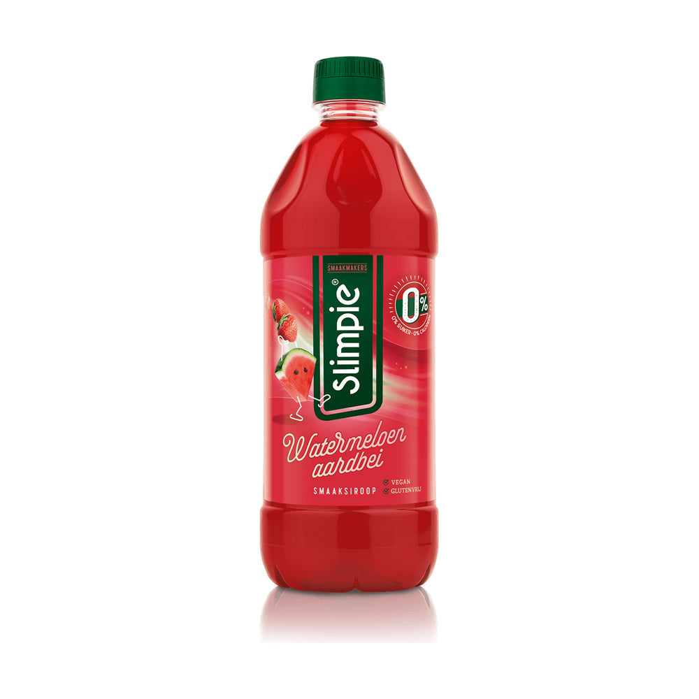 Slimpie Suikervrije siroop Watermeloen Aardbei – 650 ml