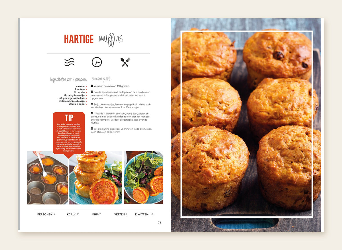 Opengeslagen kookboek: hartige muffins