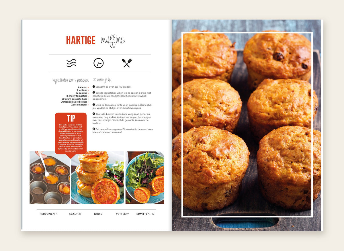 Opengeslagen kookboek: hartige muffins