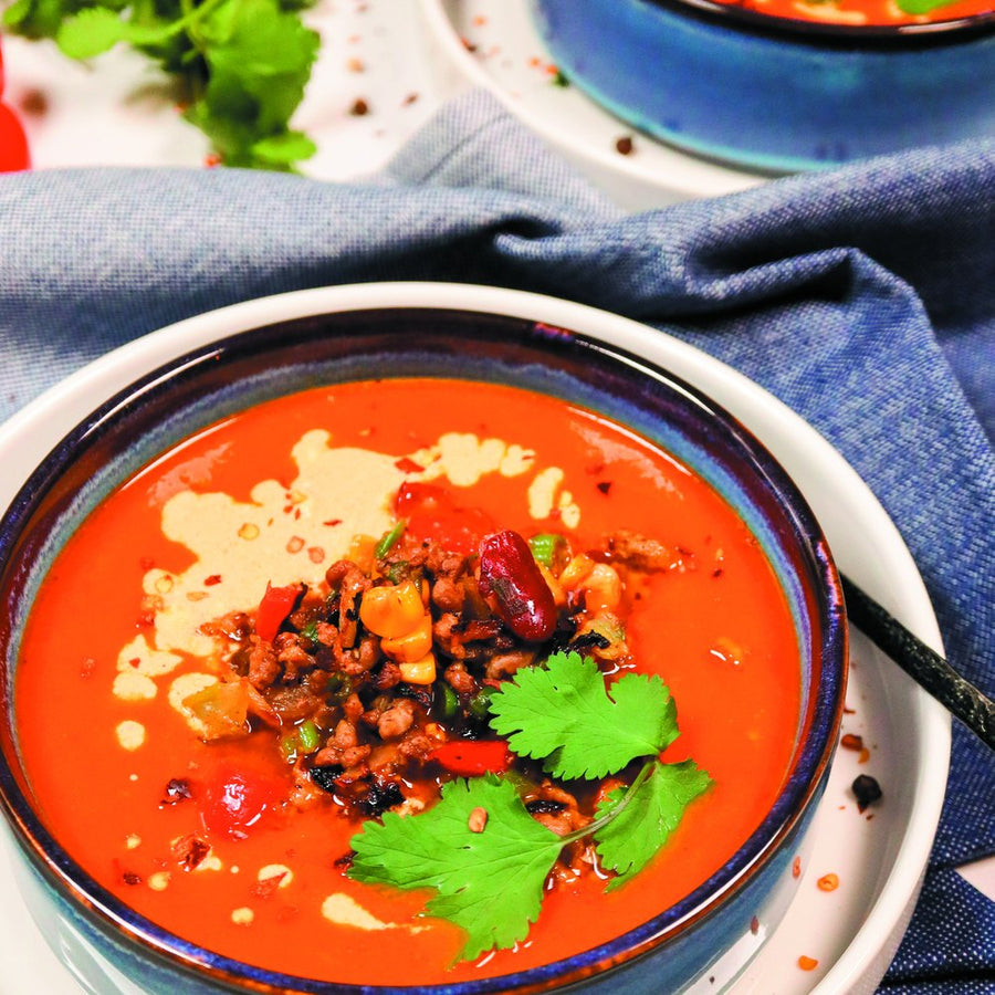 Mexicaanse tomatensoep met gehakt