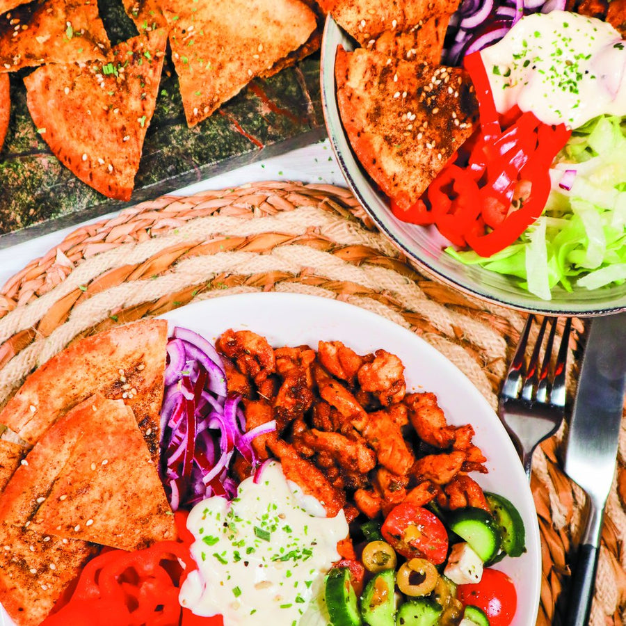 Salade bowl met kipshoarma