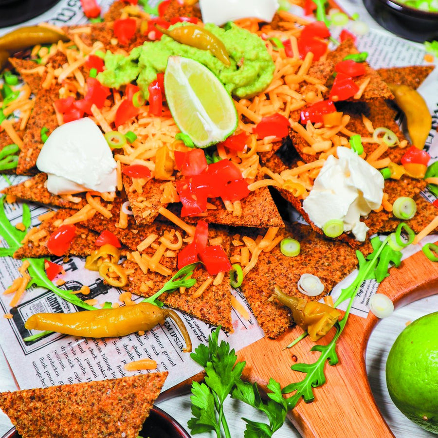 Vegetarische nacho's met guacamole