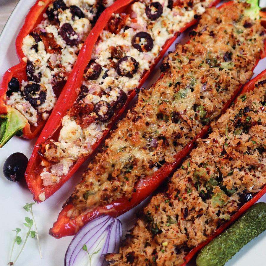 Gevulde paprika tuna melt
