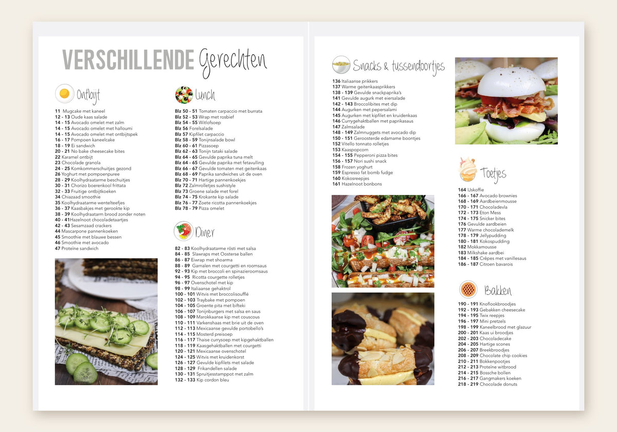 Lisa Kookt Koolhydraatarm 3: inhoudsopgave