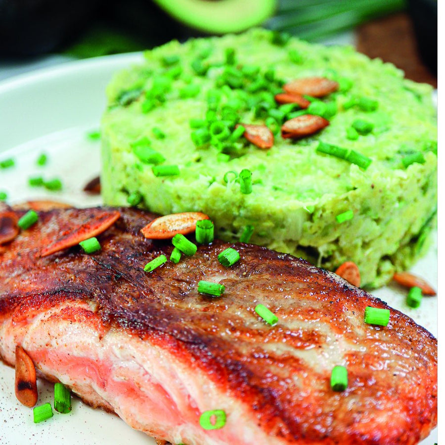Spruitjesstamppot met zalm