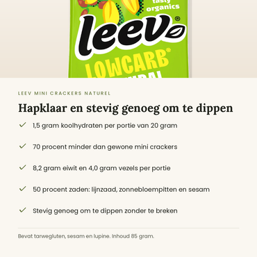 Leev mini crackers naturel voordelen
