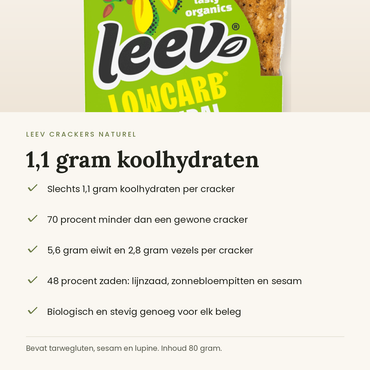 Leev crackers naturel voordelen