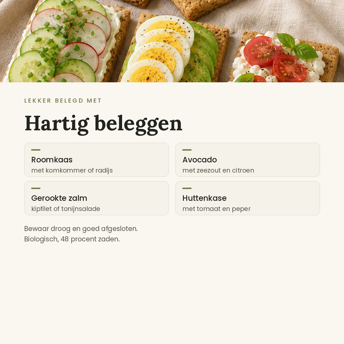 Leev crackers naturel beleggen