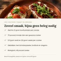 Leev crackers tomaat en oregano voordelen