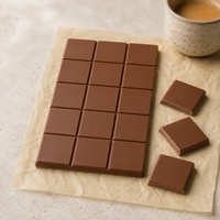 Melkchocolade reep gebroken