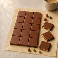 Chocoladereep pistache hazelnoot gebroken