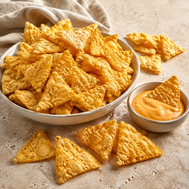 Nacho Cheese Chips in schaal