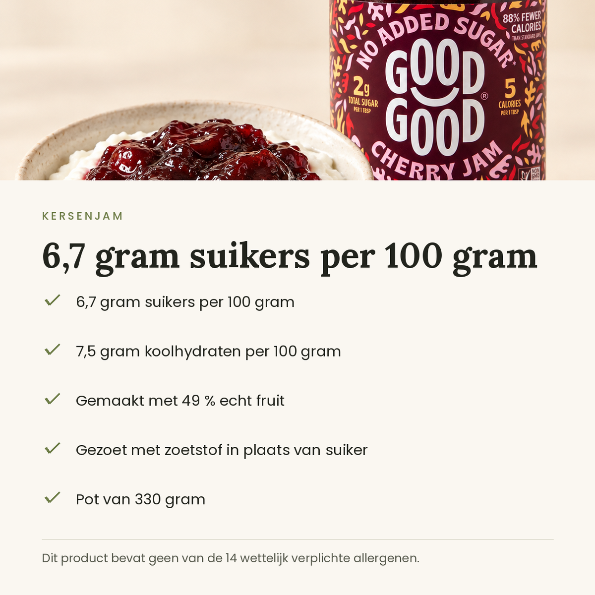 Kersenjam kenmerken