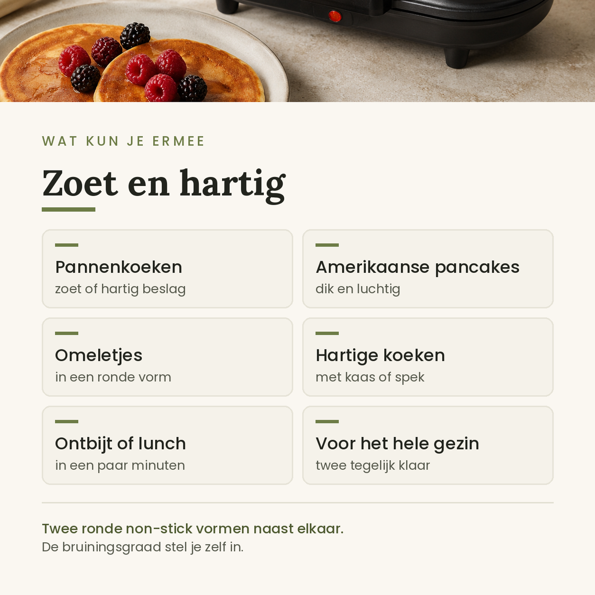 Toepassingen van de pannenkoekenmaker