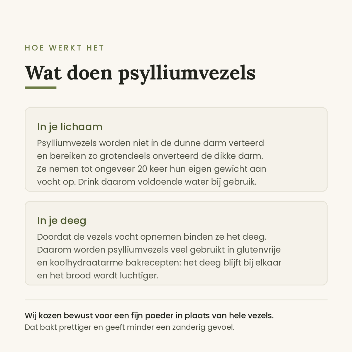 Hoe werken psylliumvezels