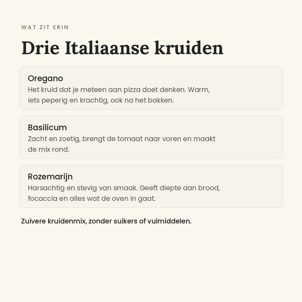 Wat zit er in de pizza kruidenmix