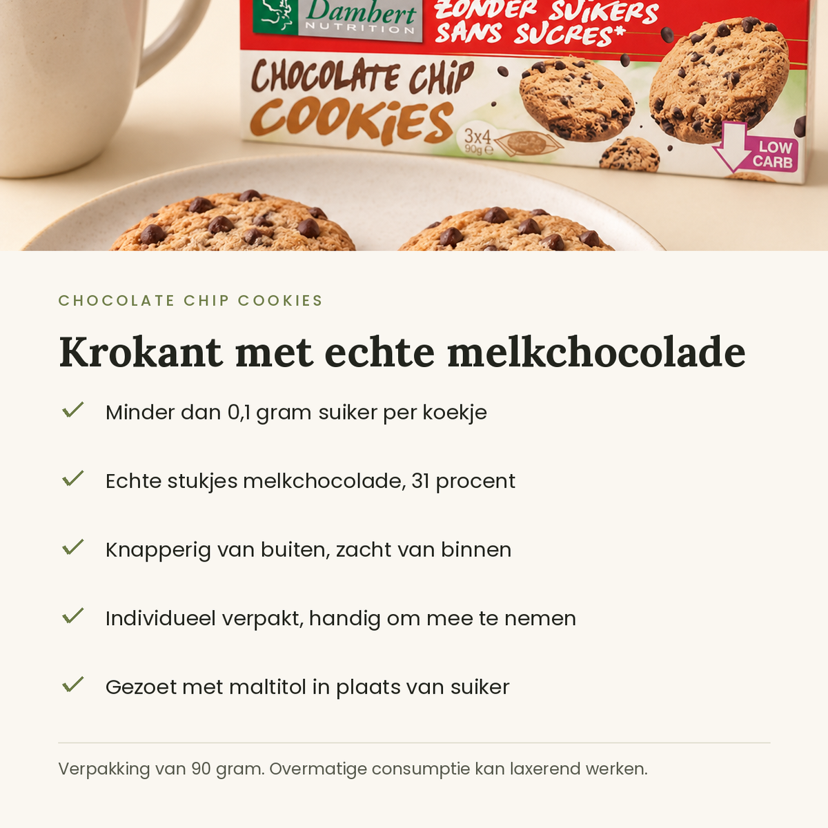 Chocolate chip cookies kenmerken