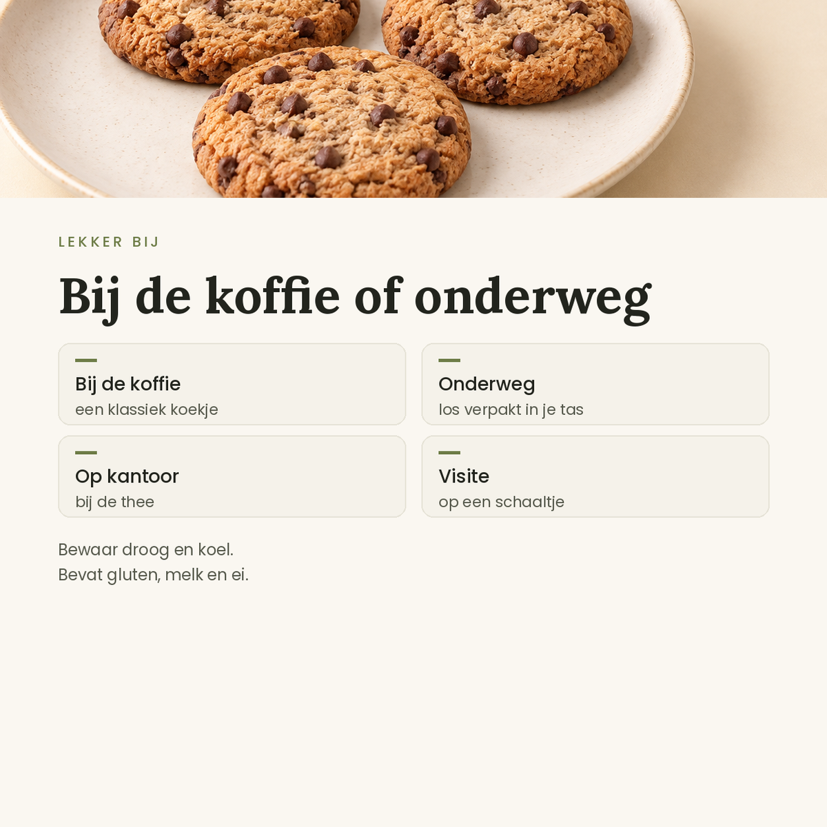 Chocolate chip cookies toepassingen