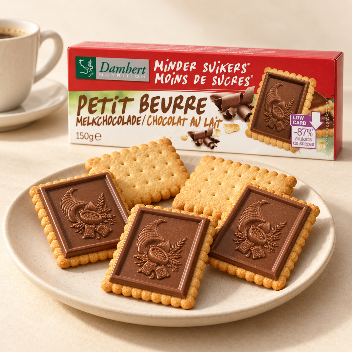 Petit beurre met chocolade