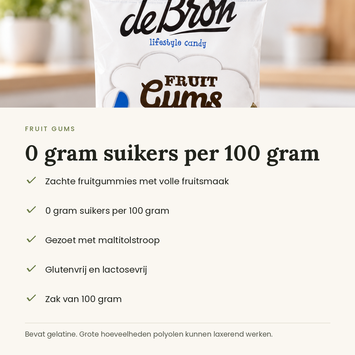 Fruit gums kenmerken