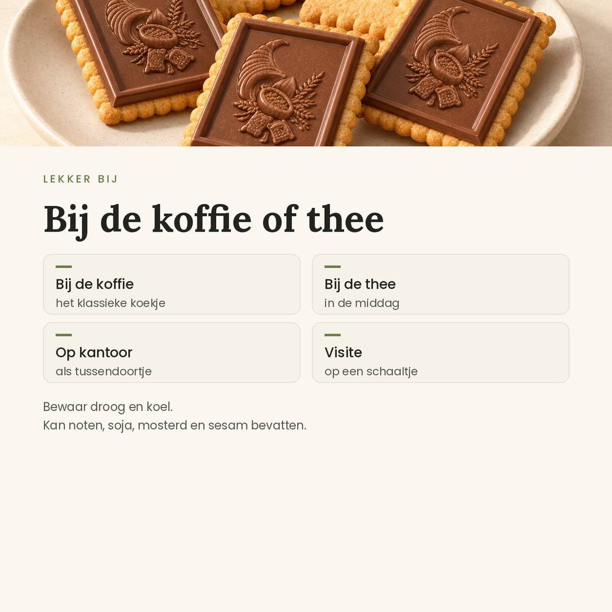 Petit beurre met chocolade toepassingen